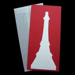 画像1: 2-4 エッフェル塔カード+封筒 (赤)